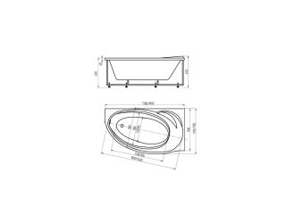 Акриловая ванна Aquatek Бетта BET170-0000378 левая 170 см